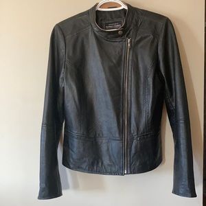 Black leather jacket